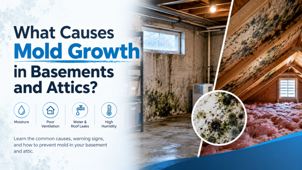 What Causes Mold Growth in Basements and Attics?